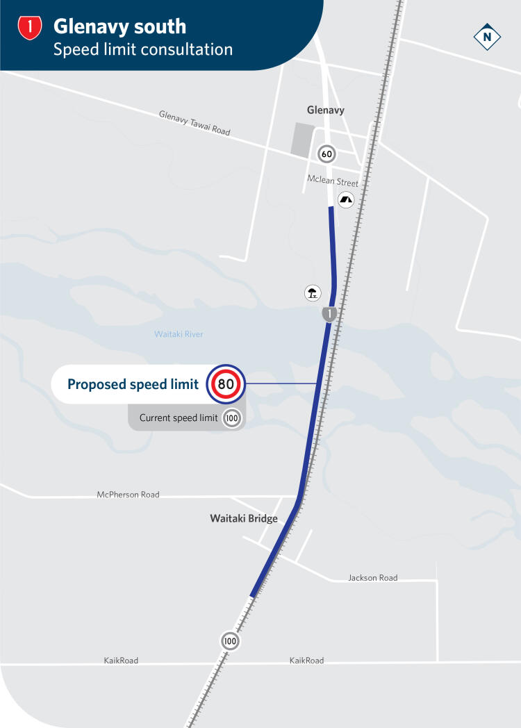 NZTA consults on lowering speed limit between Waitaki Bridge and Glenavy